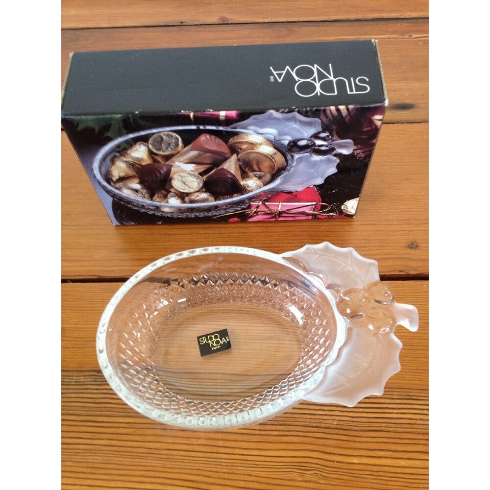 Vtg Mikasa Studio Nova Christmas Treasure Holiday Candy Nut Treat Bowl Dish 6.5"